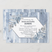 Botanische Hochzeitsempfehlung für rustikales Dust Einladung (Vorne/Hinten)