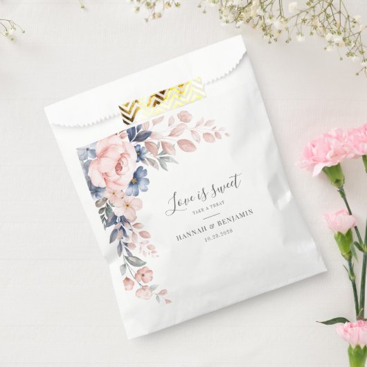 Botanische Hochzeitsempfehlung in Rosa Geschenktütchen (Versiegelt)