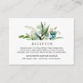 Botanische Hochzeitsempfehlung mit grünem weißem G Begleitkarte (Vorderseite)