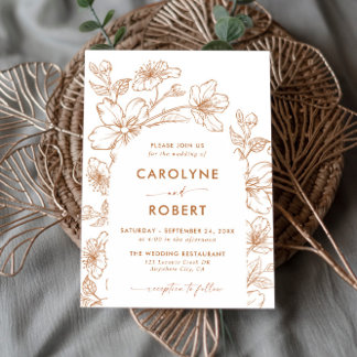 Botanische Hochzeitsfeier Einladung