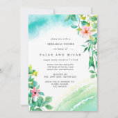 Botanische Hochzeitsfeier Einladung (Vorderseite)