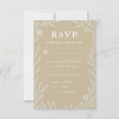 Botanische Hochzeitsfeier RSVP Karte (Vorderseite)
