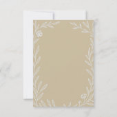 Botanische Hochzeitsfeier RSVP Karte (Rückseite)