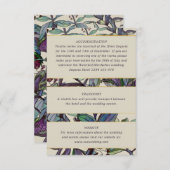 Botanische Hochzeitsgast-Informationen zu Wasserfa Begleitkarte (Vorne/Hinten)