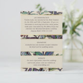 Botanische Hochzeitsgast-Informationen zu Wasserfa Begleitkarte (Stehend Vorderseite)