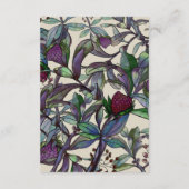 Botanische Hochzeitsgast-Informationen zu Wasserfa Begleitkarte (Rückseite)