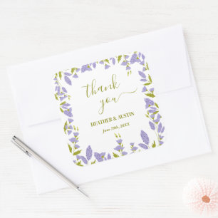 Botanische Hochzeitsgeschenk für die Wildblume Mea Quadratischer Aufkleber