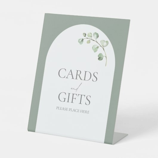 Botanische Hochzeitsgeschenke für die moderne Seit Sockelschild (Vorderseite)