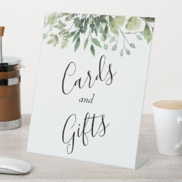 Botanische Hochzeitsgeschenke im Grünen Sockelschild