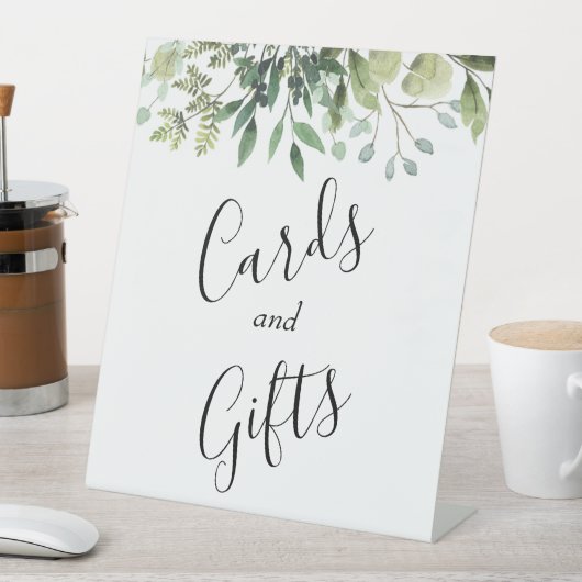 Botanische Hochzeitsgeschenke im Grünen Sockelschild (In Situ)