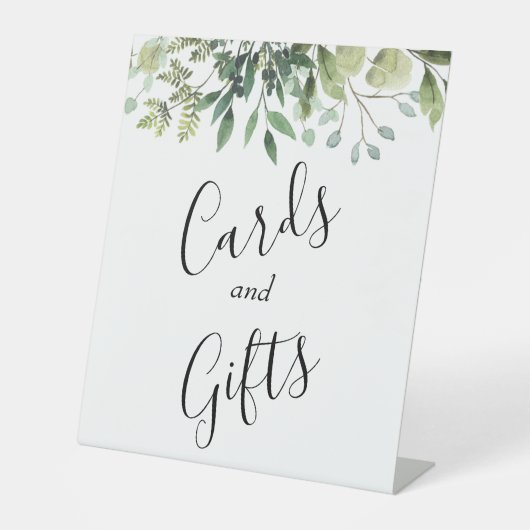 Botanische Hochzeitsgeschenke im Grünen Sockelschild (Vorderseite)