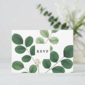 botanische Hochzeitskarte Brautparty rsvp (Stehend Vorderseite)