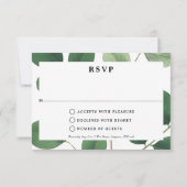 botanische Hochzeitskarte Brautparty rsvp (Rückseite)