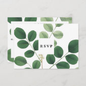 botanische Hochzeitskarte Brautparty rsvp (Vorne/Hinten)
