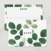 botanische Hochzeitskarte Brautparty rsvp Karte (Vorne/Hinten)