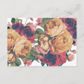 Botanische Hochzeitskarte für antike Botanische Fe Begleitkarte (Rückseite)