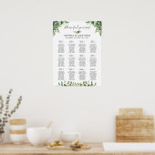Botanische Hochzeitskarte für Grünpflanzen Poster (Küche)