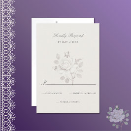 Botanische Hochzeitskarte für moderne Rose RSVP Karte