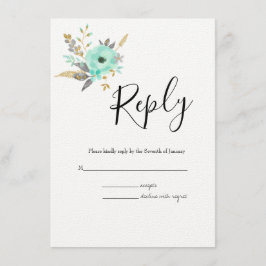 Botanische Hochzeitskarte für Wasserfarben Begleitkarte