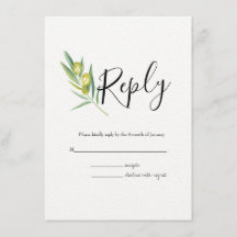 Botanische Hochzeitskarte für Wasserfarben