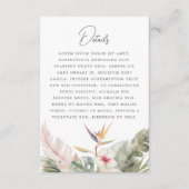 Botanische Hochzeitskarte Tropical Boho Begleitkarte (Vorderseite)