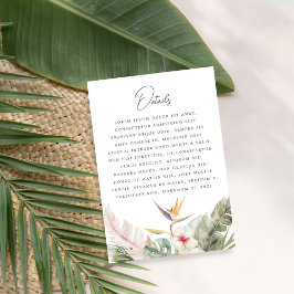 Botanische Hochzeitskarte Tropical Boho Begleitkarte