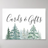 Botanische Hochzeitskarten und Geschenke der Baumr Poster (Vorne)