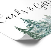 Botanische Hochzeitskarten und Geschenke der Baumr Poster (Ecke)