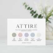 Botanische Hochzeitskleidung Karte (Stehend Vorderseite)