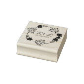 Botanische Hochzeitskranz mit Initialen Gummistempel (Stempel)