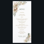 Botanische Hochzeitsmenüs von Green & Gold Boho Menükarte<br><div class="desc">Fügen Sie Ihrem besonderen Tag mit dieser schönen boho Hochzeitskarte Details hinzu! Dieses Design zeichnet sich durch einen einfachen Text mit bohemianischem botanischem Hintergrund aus. Matching Party Zubehör sind in meinem Shop BaraBomWedding erhältlich. Danke!</div>