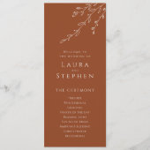 Botanische Hochzeitsprogramme für die Terrakotta Programm (Vorderseite)