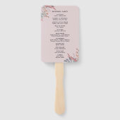 Botanische Hochzeitsprogramme für Dusty Wildblume Fächer (Rückseite)