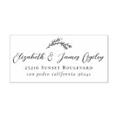 Botanische Hochzeitsschrift des modernen Paares Gummistempel (Prägung)