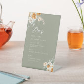 Botanische Hochzeitsstiftung Bar Signatur Trinkzei Sockelschild (In SItu)