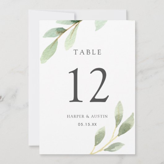 Botanische Hochzeitsszettel-12x18 Einladung (Rückseite)