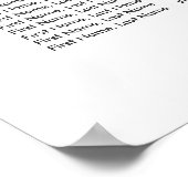 Botanische Hochzeitstabelle für Grünfolien Poster (Ecke)