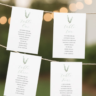 Botanische Hochzeitstabelle nach Tabelle Einladung