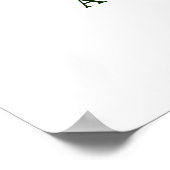 Botanische Hochzeitstipendien für Grüne Blätter Poster (Ecke)