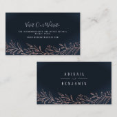 Botanische Hochzeitswebsite Beilage Karte (Vorne/Hinten)