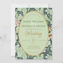 Botanische Hochzeitungs-Grüne Blätter Gold Minze V