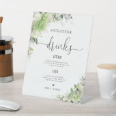 Botanische Hortensien Signature Drinks Schild (In SItu)
