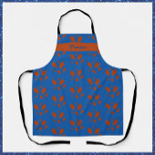 Botanische Hübsche Rost-Blätter über Royal Blue De Schürze