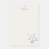 Botanische Hütte der Minimalistischen Libelle Mono Post-it Klebezettel (Vorderseite)