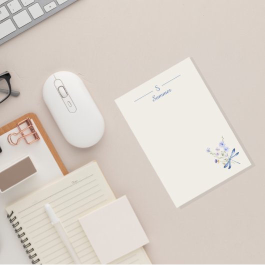 Botanische Hütte der Minimalistischen Libelle Mono Post-it Klebezettel