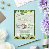Botanische Hydrangeas bei Blumenhochzeiten Acryleinladungen (In Situ (Hochzeit))