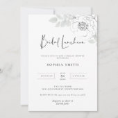 Botanische Illustration Bridal Luncheon Einladung (Vorderseite)