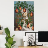 Botanische Illustration Collage Goddess Venus Poster (Heimbüro)
