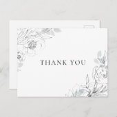 Botanische Illustration Danke, Postcard Einladungspostkarte (Vorne/Hinten)