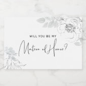 Botanische Illustration - Ehrenzeichen der Matrone Lebensmitteletikett (Einzelnes Label)